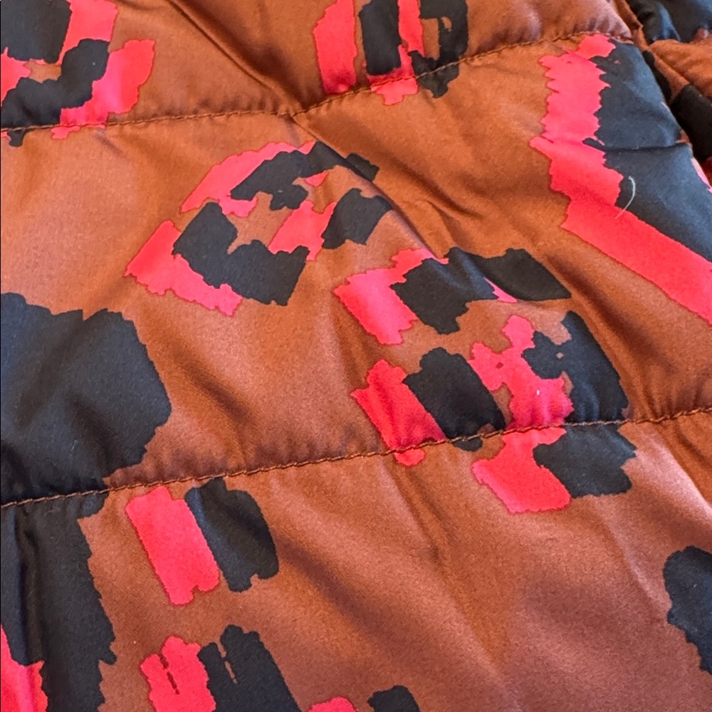 LOGO by Lori Goldstein Brown and Pink Reversible Puffer Jacket Worn Once - Picture 4 of 7